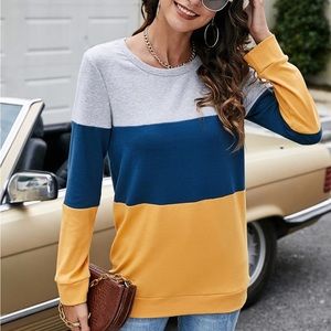 Women’s color block banded bottom sweatshirt